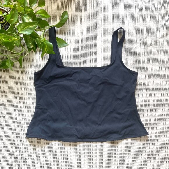 SKIMS Black Scoop Swim Tank - Picture 1 of 1